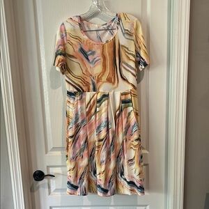Colorful Abstract Print Dress